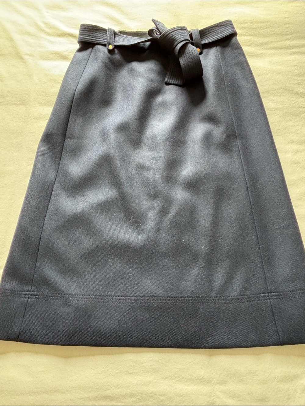 NWOT! RARE! J.Crew Double-Serge Wool Pencil Skirt With Adjustable Tie Belt